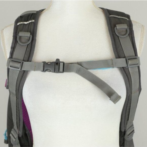 Eddie Bauer Adventurer Women's Gray Purple Zip Closure Day Backpack - Picture 6 of 12